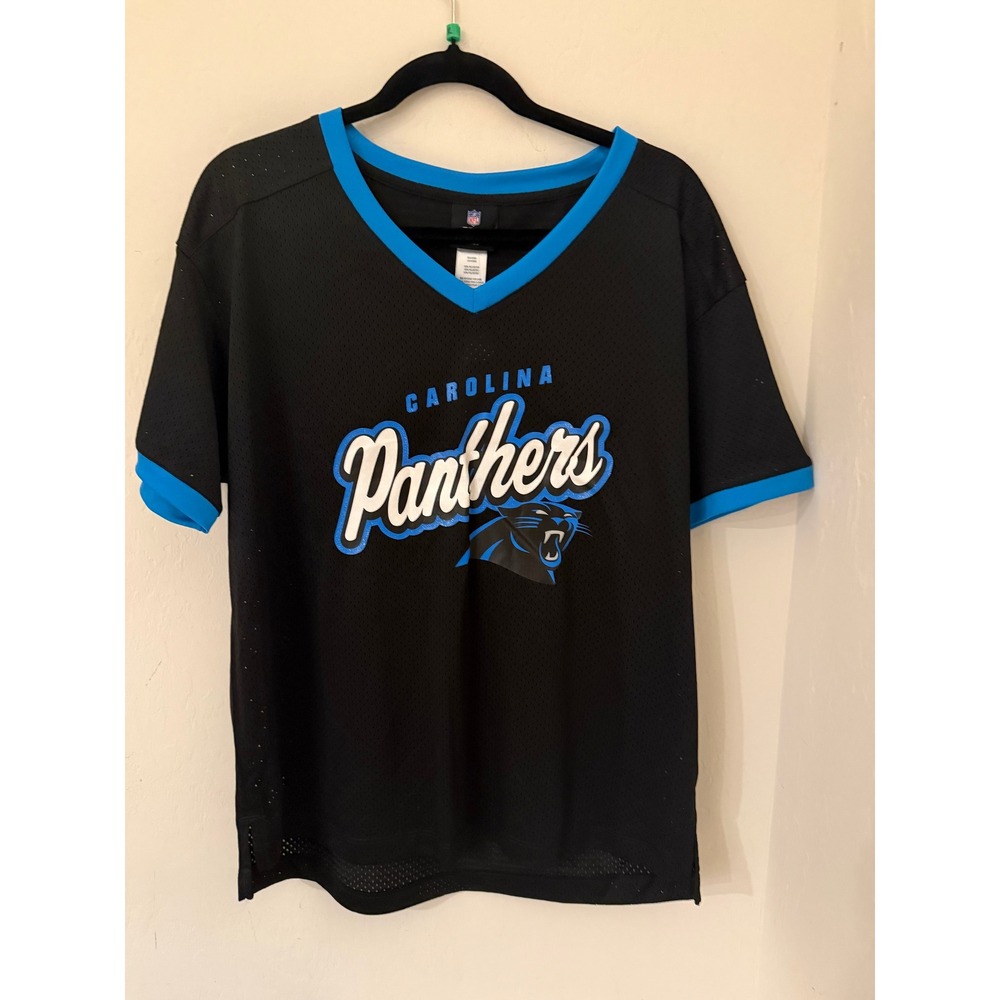 NFL Team Apparel Carolina Panthers Mesh Jersey Junior's XL (15/17) NWT